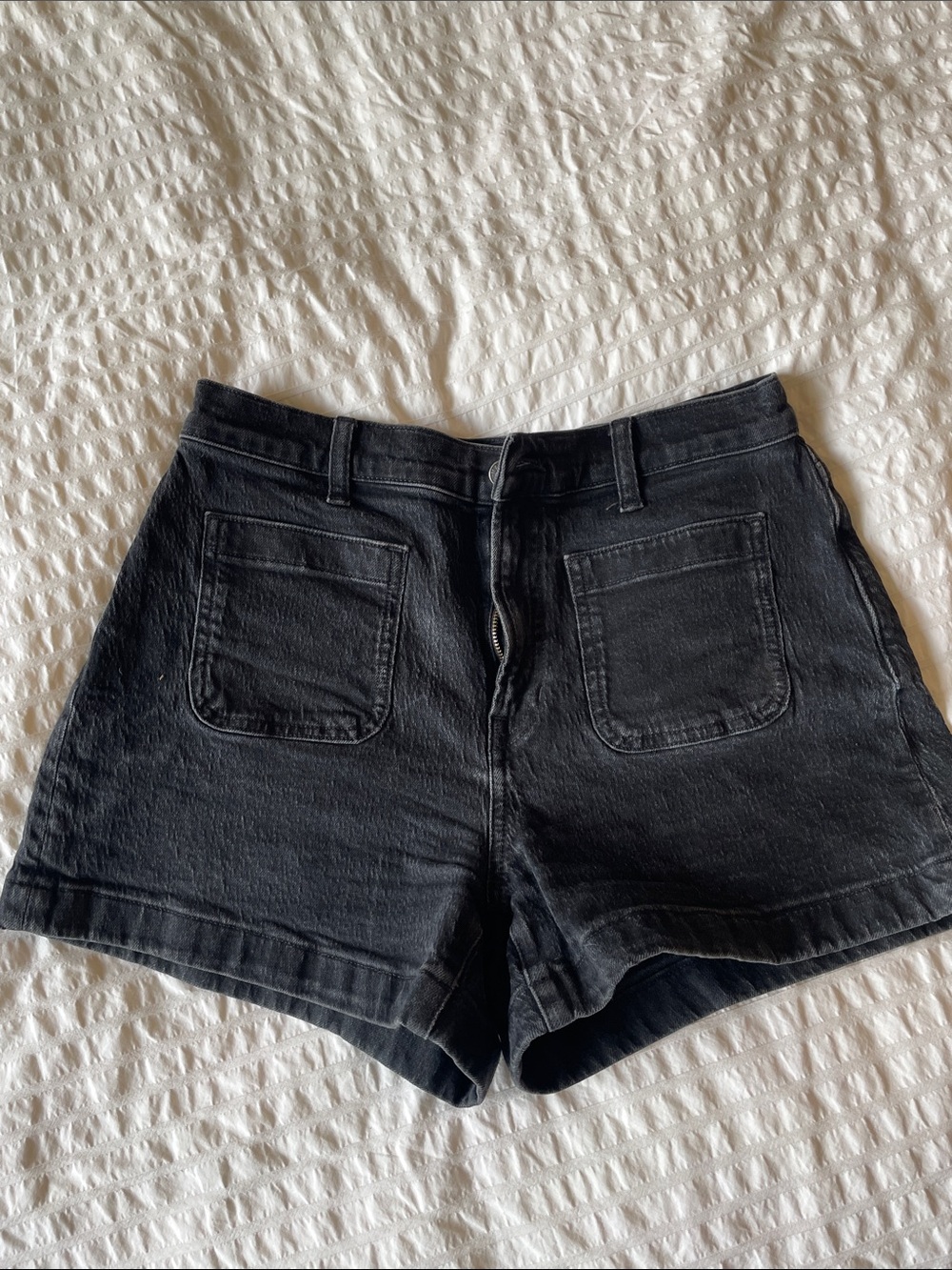 Madewell Black Denim Jean Shorts